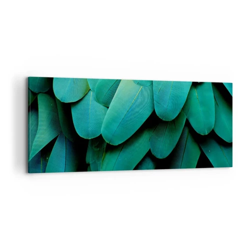 Canvastavla - Bild på duk - Precision av papegojans natur - 120x50 cm