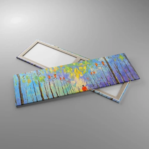 Canvastavla - Bild på duk - Regnets nattvisa - 160x50 cm