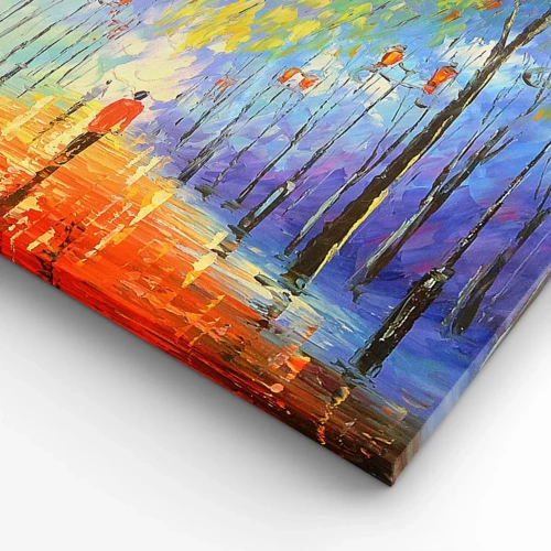 Canvastavla - Bild på duk - Regnets nattvisa - 40x40 cm