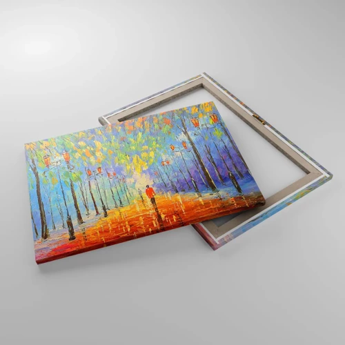 Canvastavla - Bild på duk - Regnets nattvisa - 70x50 cm