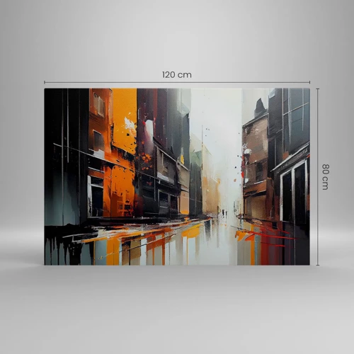 Canvastavla - Bild på duk - Regnig dag - 120x80 cm