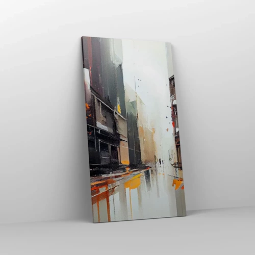 Canvastavla - Bild på duk - Regnig dag - 55x100 cm