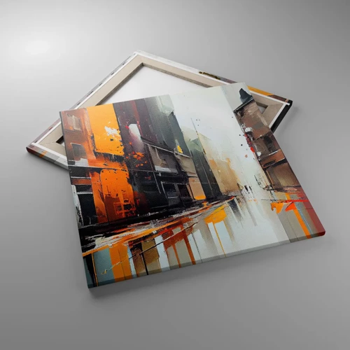 Canvastavla - Bild på duk - Regnig dag - 60x60 cm