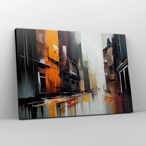 Canvastavla - Bild på duk - Regnig dag - 70x50 cm
