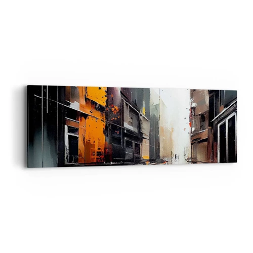Canvastavla - Bild på duk - Regnig dag - 90x30 cm
