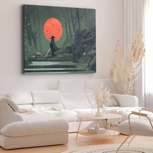 Canvastavla - Bild på duk - Röda månens kämpe - 70x50 cm