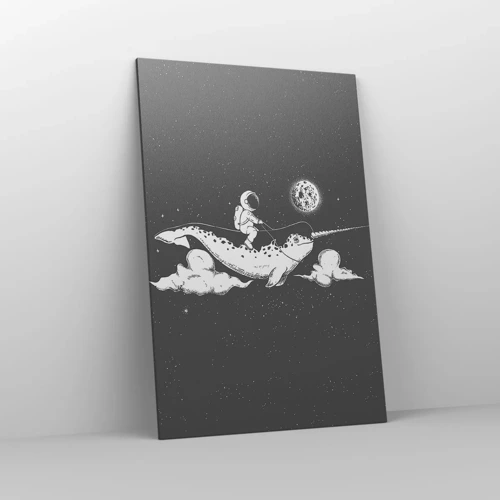 Canvastavla - Bild på duk - Rymdryttare - 80x120 cm