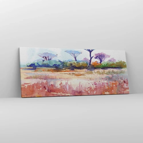 Canvastavla - Bild på duk - Savannens färg - 100x40 cm