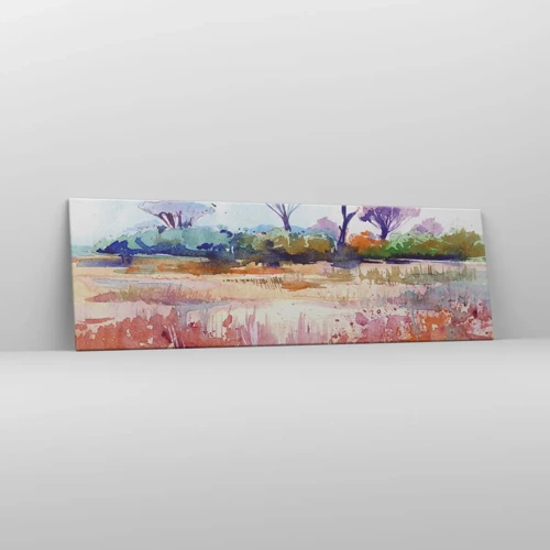 Canvastavla - Bild på duk - Savannens färg - 160x50 cm