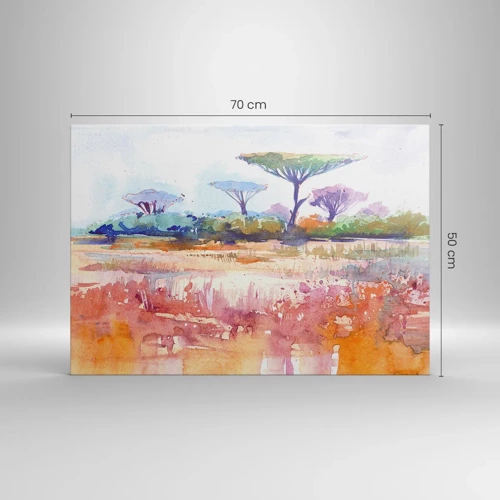 Canvastavla - Bild på duk - Savannens färg - 70x50 cm