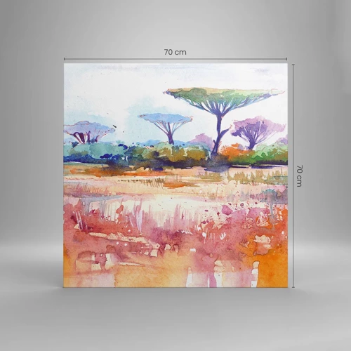 Canvastavla - Bild på duk - Savannens färg - 70x70 cm