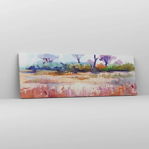 Canvastavla - Bild på duk - Savannens färg - 90x30 cm