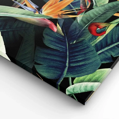Canvastavla - Bild på duk - Tropikens brinnande blommor - 120x50 cm