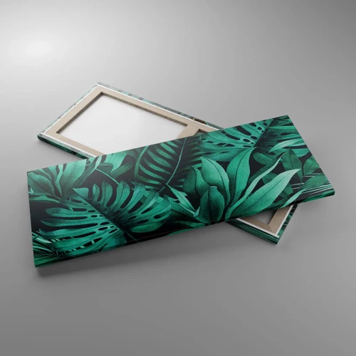 Canvastavla - Bild på duk - Tropiska grönskans djup - 100x40 cm