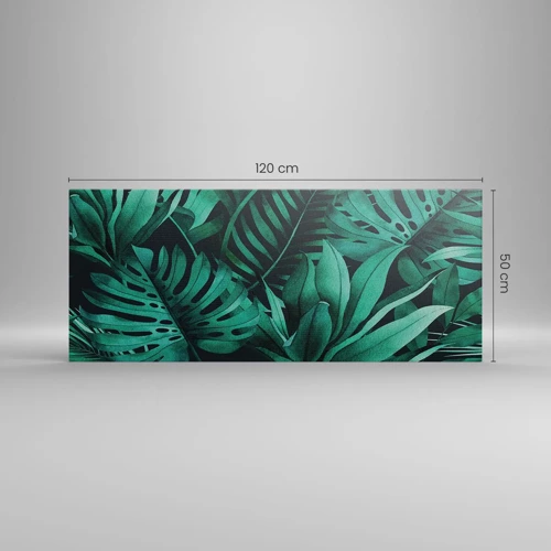 Canvastavla - Bild på duk - Tropiska grönskans djup - 120x50 cm