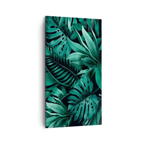 Canvastavla - Bild på duk - Tropiska grönskans djup - 45x80 cm