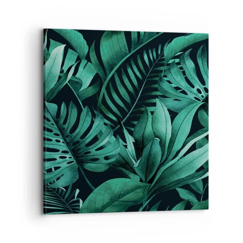 Canvastavla - Bild på duk - Tropiska grönskans djup - 70x70 cm