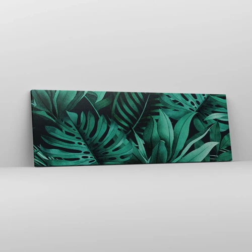 Canvastavla - Bild på duk - Tropiska grönskans djup - 90x30 cm