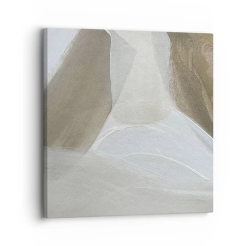 Canvastavla - Bild på duk - Våg av vitt - 30x30 cm
