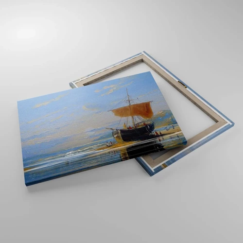 Canvastavla - Bild på duk - Vatten, jord, luft - 70x50 cm