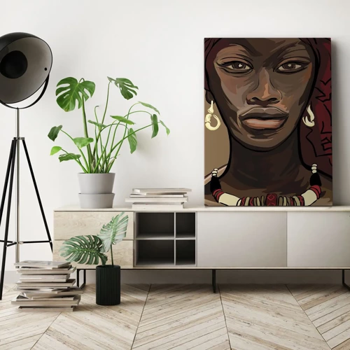 Canvastavla - Bild på duk - Venus i ebenholts - 45x80 cm