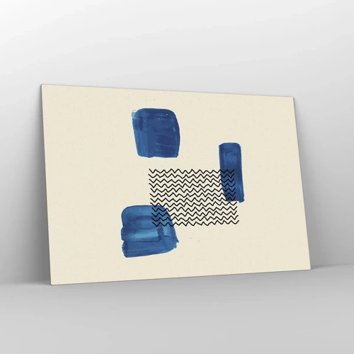Glastavla - Bild på glas - Abstrakt kvartett - 120x80 cm