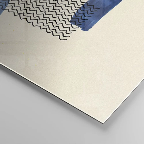 Glastavla - Bild på glas - Abstrakt kvartett - 120x80 cm