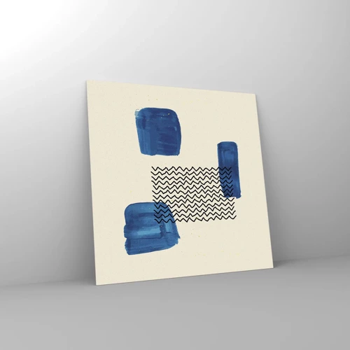 Glastavla - Bild på glas - Abstrakt kvartett - 60x60 cm