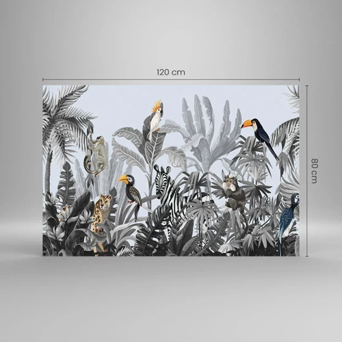Glastavla - Bild på glas - Afrikansk saga - 120x80 cm