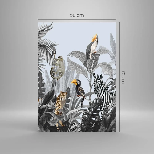 Glastavla - Bild på glas - Afrikansk saga - 50x70 cm