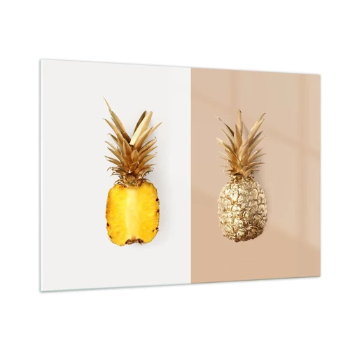 Glastavla - Bild på glas - Ananas för oss - 100x70 cm