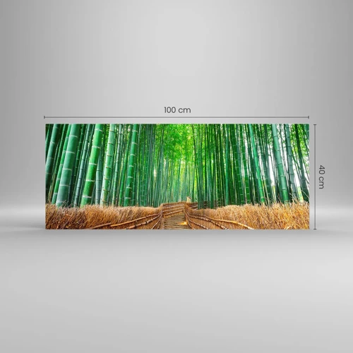Glastavla - Bild på glas - Asiatiska kulturens essäns - 100x40 cm