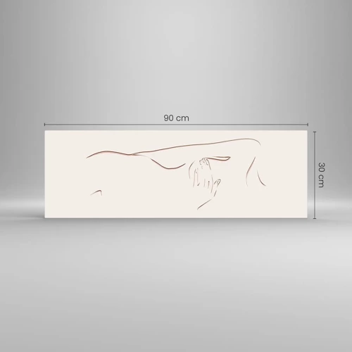 Glastavla - Bild på glas - Begärans form - 90x30 cm