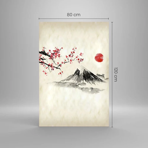 Glastavla - Bild på glas - Bli kär i Japan - 80x120 cm