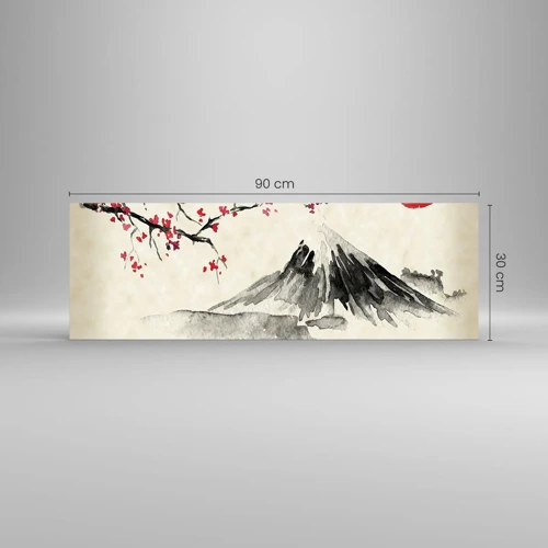 Glastavla - Bild på glas - Bli kär i Japan - 90x30 cm