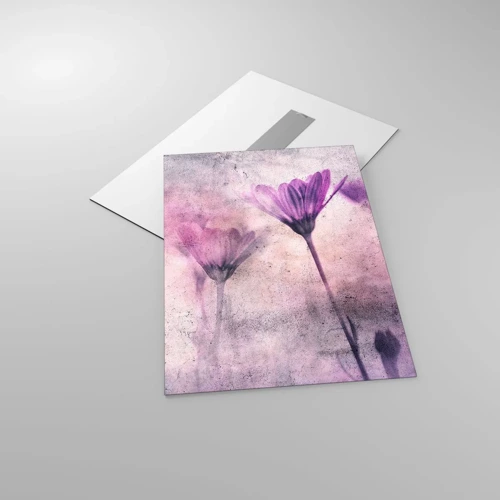 Glastavla - Bild på glas - Blommornas sömn - 50x70 cm