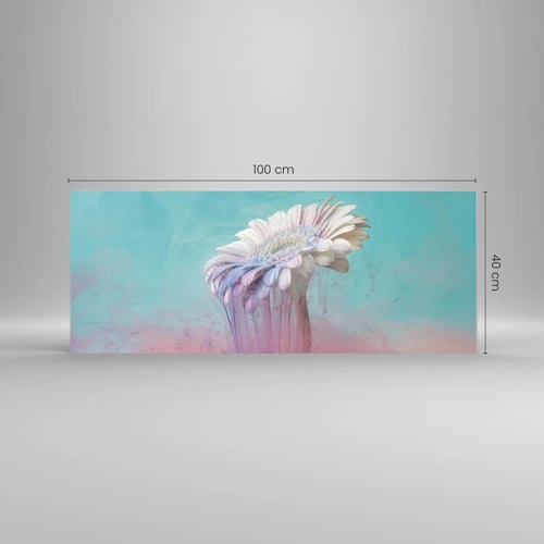Glastavla - Bild på glas - Blommornas undervärld - 100x40 cm