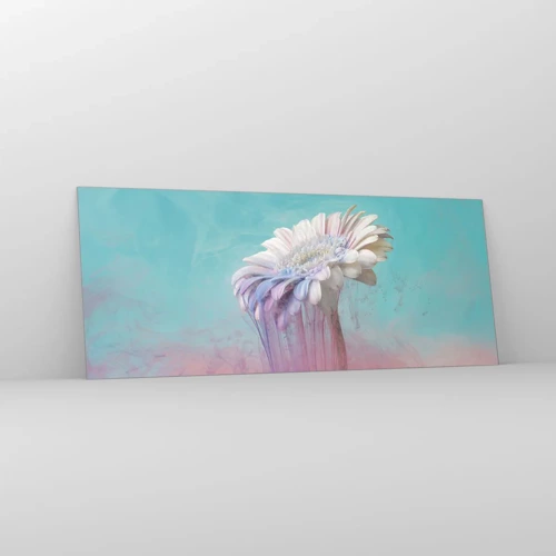 Glastavla - Bild på glas - Blommornas undervärld - 100x40 cm