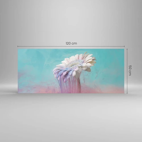 Glastavla - Bild på glas - Blommornas undervärld - 120x50 cm