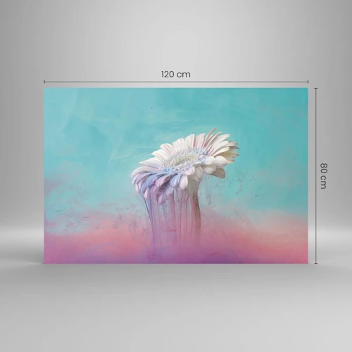 Glastavla - Bild på glas - Blommornas undervärld - 120x80 cm