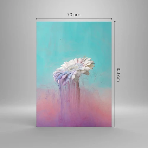 Glastavla - Bild på glas - Blommornas undervärld - 70x100 cm