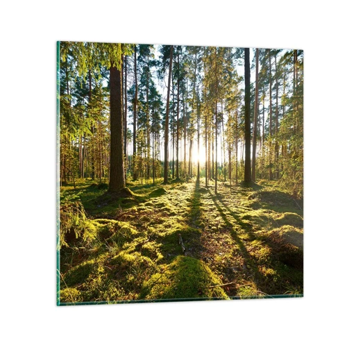 Glastavla - Bild på glas - ...Bortom sjunde skogen - 30x30 cm