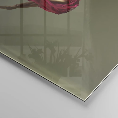 Glastavla - Bild på glas - Dansande låga - 100x70 cm