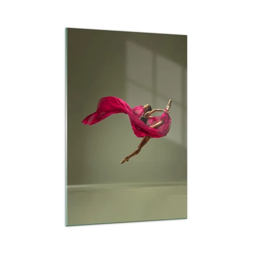 Glastavla - Bild på glas - Dansande låga - 70x100 cm