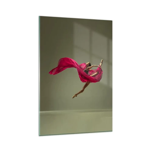 Glastavla - Bild på glas - Dansande låga - 80x120 cm