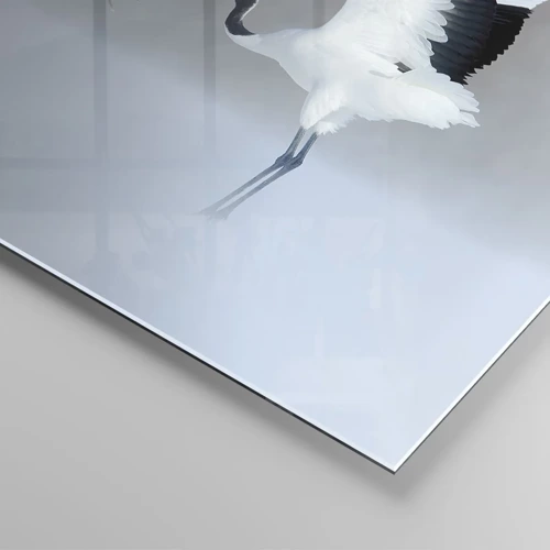 Glastavla - Bild på glas - Dansen i dimman - 40x40 cm