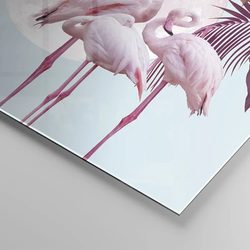 Glastavla - Bild på glas - De tre fågelgracena - 70x70 cm