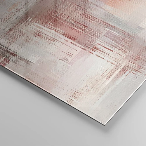 Glastavla - Bild på glas - Dimmigt. Rosa - 100x40 cm