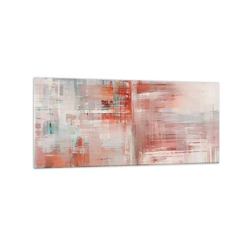 Glastavla - Bild på glas - Dimmigt. Rosa - 120x50 cm