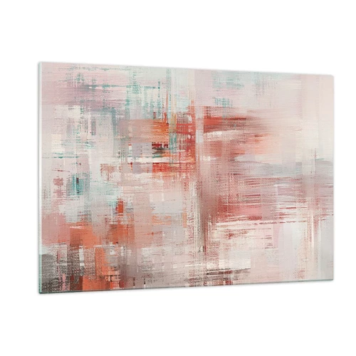 Glastavla - Bild på glas - Dimmigt. Rosa - 120x80 cm